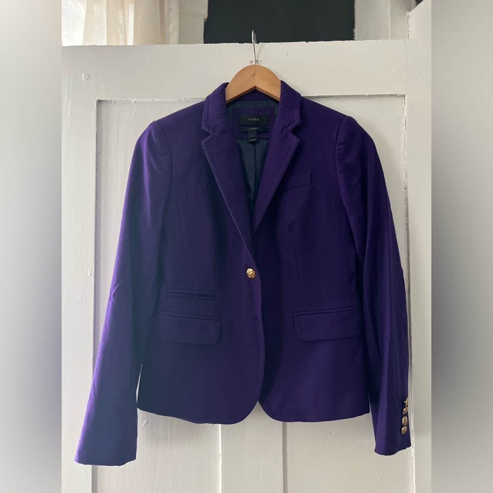 J. Crew Women's Purple Blazer Jacket